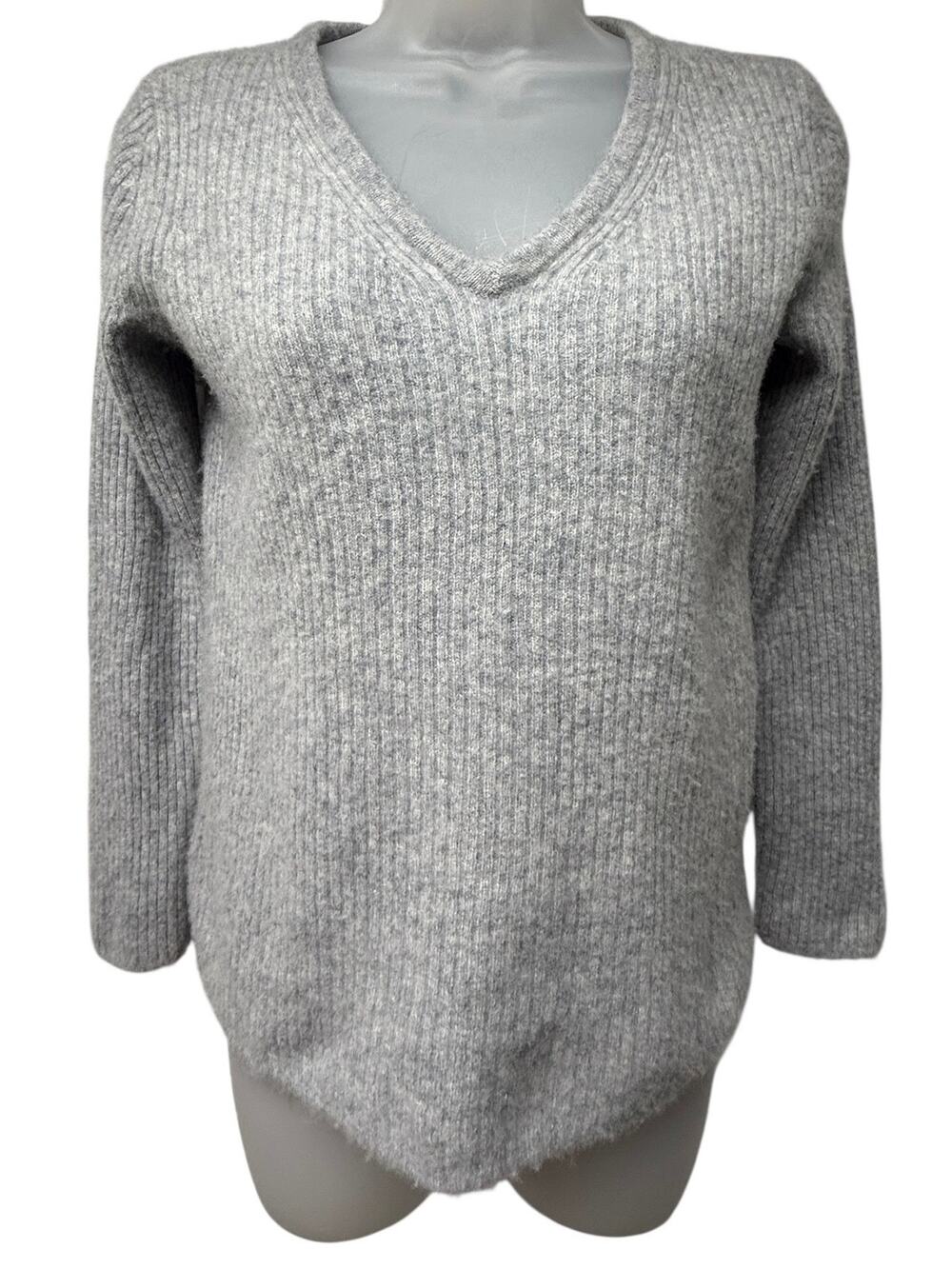 41 Hawthorn Shandley Cashmere Sweater Size Medium Ribbed V-Neck Soft Luxury